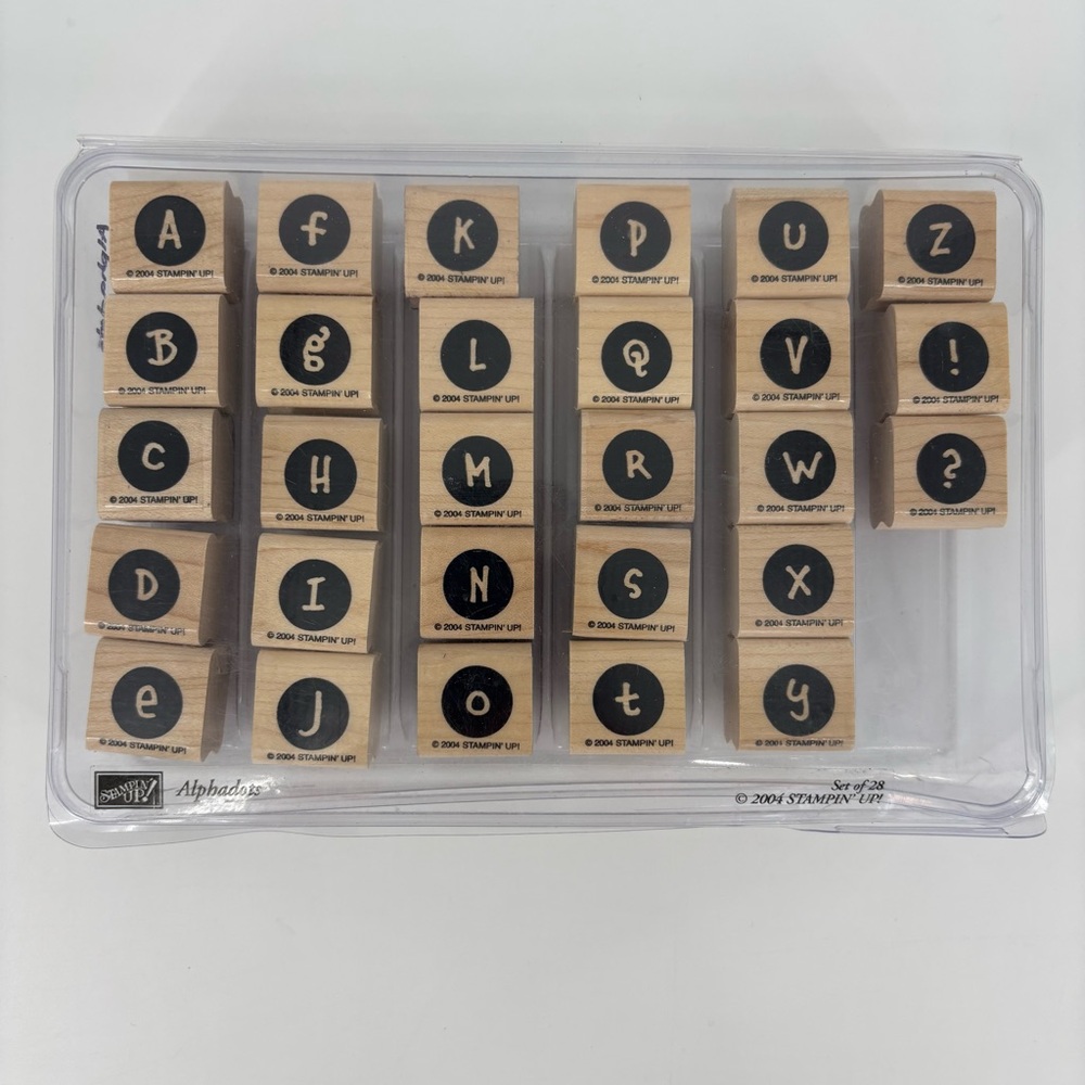 Stampin' Up! 'Alphadots' Retired Set of 28 Rubber Stamps